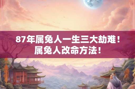 87年属兔人一生三大劫难！属兔人改命方法！