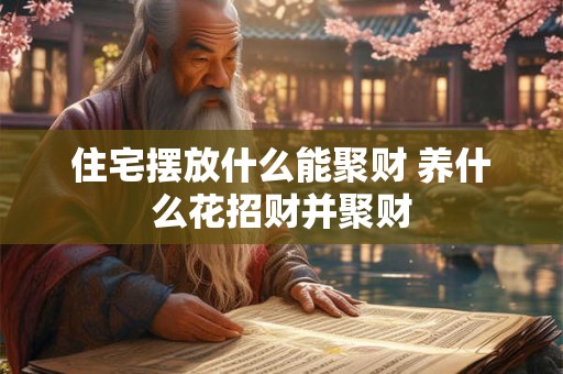 住宅摆放什么能聚财 养什么花招财并聚财