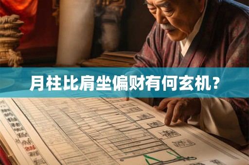 月柱比肩坐偏财有何玄机？