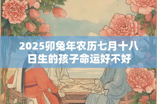 2025卯兔年农历七月十八日生的孩子命运好不好