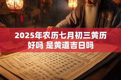 2026年农历七月初三黄历好吗 是黄道吉日吗 2026年农历七月初三黄历好吗 是黄道吉日吗