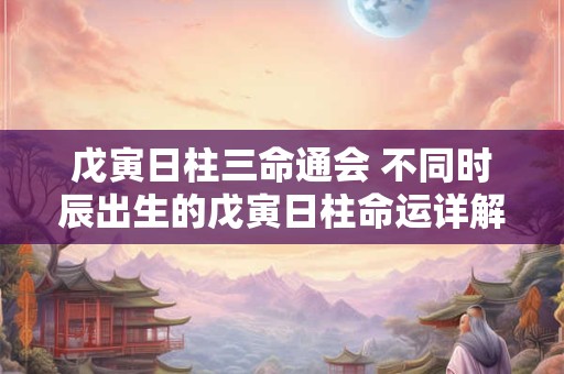 戊寅日柱三命通会 不同时辰出生的戊寅日柱命运详解 戊寅日柱三命通会 不同时辰出生的戊寅日柱命运详解