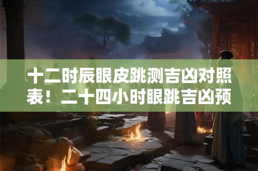十二时辰眼皮跳测吉凶对照表!二十四小时眼跳吉凶预兆 十二时辰眼皮跳测吉凶对照表!二十四小时眼跳吉凶预兆