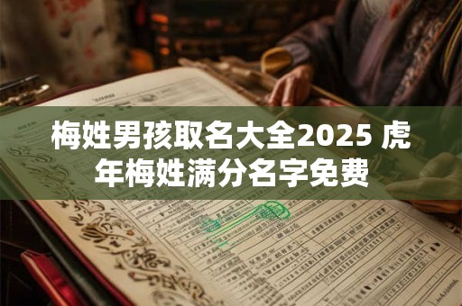 梅姓男孩取名大全2025 虎年梅姓满分名字免费