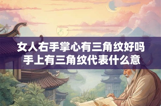 女人右手掌心有三角纹好吗 手上有三角纹代表什么意思