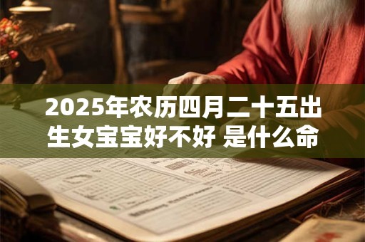 2025年农历四月二十五出生女宝宝好不好 是什么命