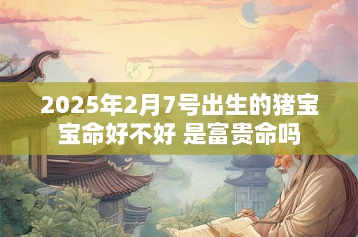 2025年2月7号出生的猪宝宝命好不好 是富贵命吗 2025年2月7号出生的猪宝宝命好不好 是富贵命吗