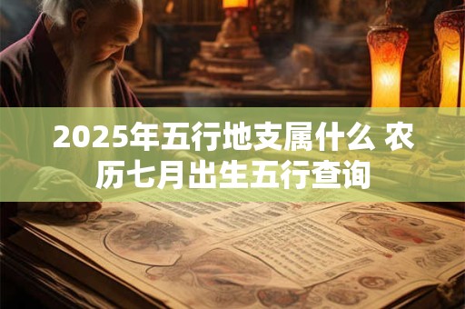 2025年五行地支属什么 农历七月出生五行查询