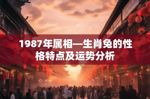 1987年属相—生肖兔的性格特点及运势分析