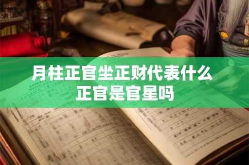 月柱正官坐正财代表什么 正官是官星吗