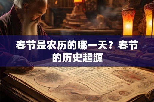 春节是农历的哪一天？春节的历史起源