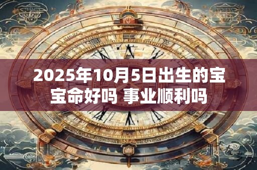 2025年10月5日出生的宝宝命好吗 事业顺利吗 2025年10月5日出生的宝宝命好吗 事业顺利吗