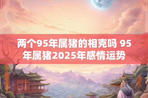 两个95年属猪的相克吗 95年属猪2025年感情运势