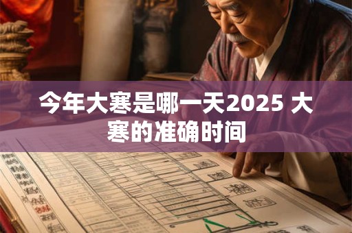 今年大寒是哪一天2026 大寒的准确时间 今年大寒是哪一天2026 大寒的准确时间