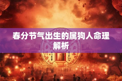春分节气出生的属狗人命理解析