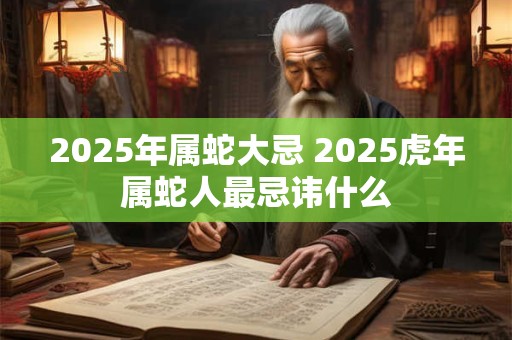 2026年属蛇大忌 2026虎年属蛇人最忌讳什么