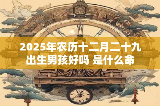2025年农历十二月二十九出生男孩好吗 是什么命