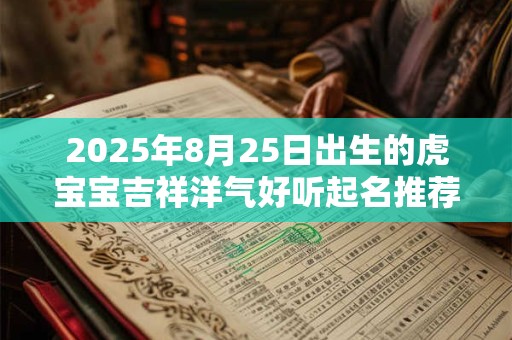 2025年8月25日出生的虎宝宝吉祥洋气好听起名推荐