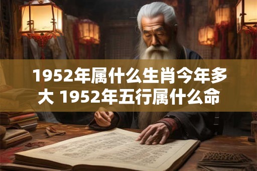 1952年属什么生肖今年多大 1952年五行属什么命