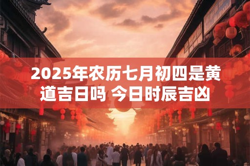 2025年农历七月初四是黄道吉日吗 今日时辰吉凶