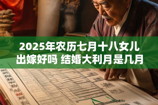 2025年农历七月十八女儿出嫁好吗 结婚大利月是几月