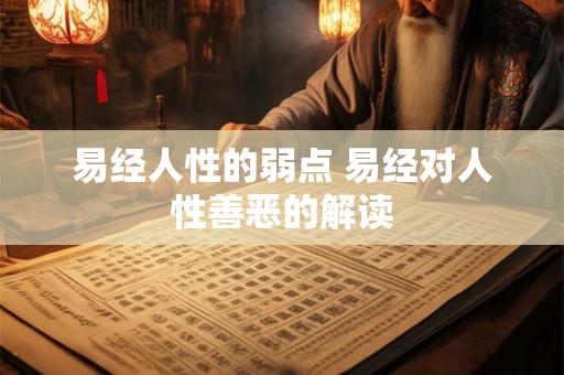 易经人性的弱点 易经对人性善恶的解读