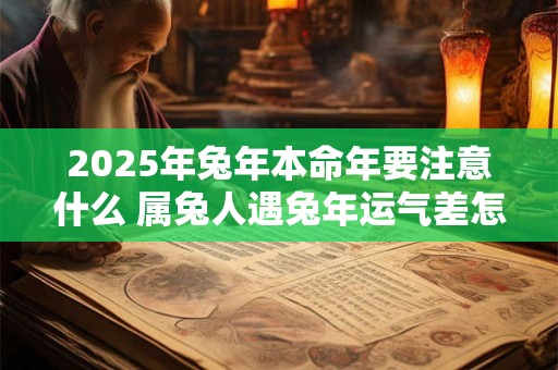 2025年兔年本命年要注意什么 属兔人遇兔年运气差怎么办