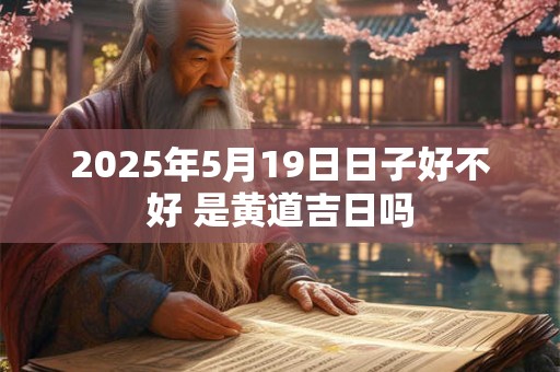 2025年5月19日日子好不好 是黄道吉日吗