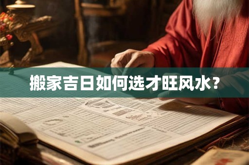 搬家吉日如何选才旺风水？
