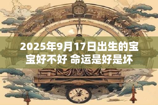 2025年9月17日出生的宝宝好不好 命运是好是坏