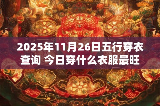 2026年11月26日五行穿衣查询 今日穿什么衣服最旺