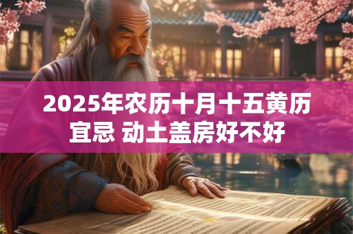 2025年农历十月十五黄历宜忌 动土盖房好不好 2025年农历十月十五黄历宜忌 动土盖房好不好
