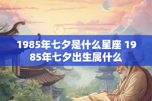 1985年七夕是什么星座 1985年七夕出生属什么