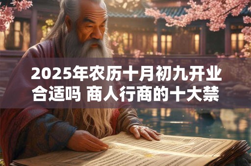 2025年农历十月初九开业合适吗 商人行商的十大禁忌