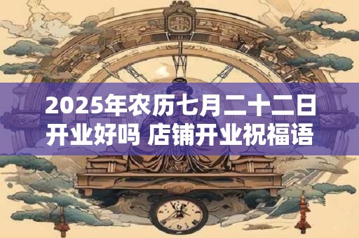 2025年农历七月二十二日开业好吗 店铺开业祝福语