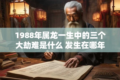 1988年属龙一生中的三个大劫难是什么 发生在哪年