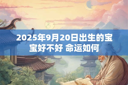 2025年9月20日出生的宝宝好不好 命运如何