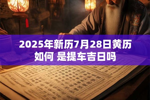 2025年新历7月28日黄历如何 是提车吉日吗