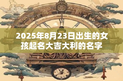 2025年8月23日出生的女孩起名大吉大利的名字