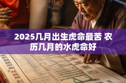 2025几月出生虎命最苦 农历几月的水虎命好