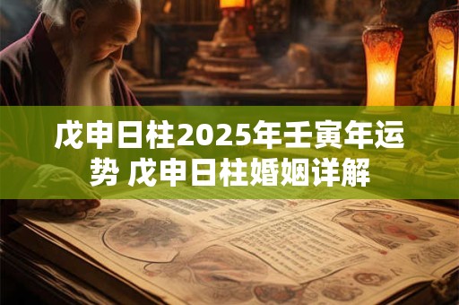 戊申日柱2025年壬寅年运势 戊申日柱婚姻详解 戊申日柱2025年壬寅年运势 戊申日柱婚姻详解