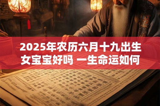 2025年农历六月十九出生女宝宝好吗 一生命运如何