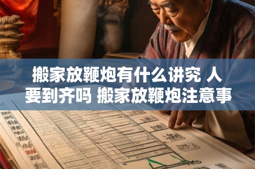 搬家放鞭炮有什么讲究 人要到齐吗 搬家放鞭炮注意事项