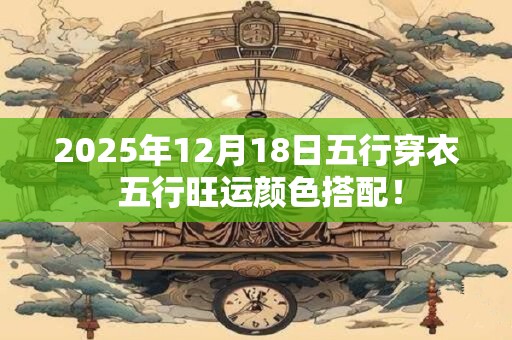 2025年12月18日五行穿衣 五行旺运颜色搭配！