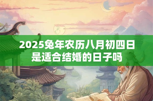 2025兔年农历八月初四日是适合结婚的日子吗