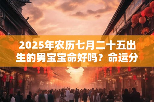 2025年农历七月二十五出生的男宝宝命好吗？命运分析