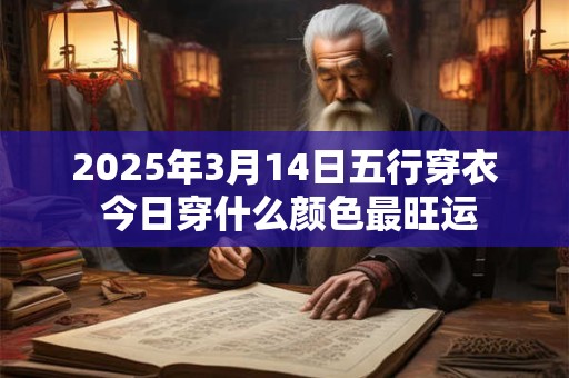 2025年3月14日五行穿衣 今日穿什么颜色最旺运
