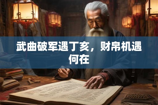 武曲破军遇丁亥，财帛机遇何在
