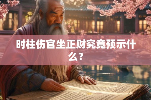 时柱伤官坐正财究竟预示什么？