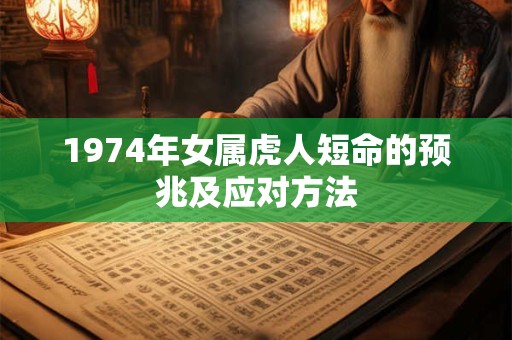 1974年女属虎人短命的预兆及应对方法